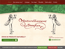 Tablet Screenshot of naturellementsimples.com